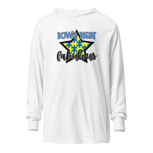 Down Right Fabulous Star Hooded LS Tee