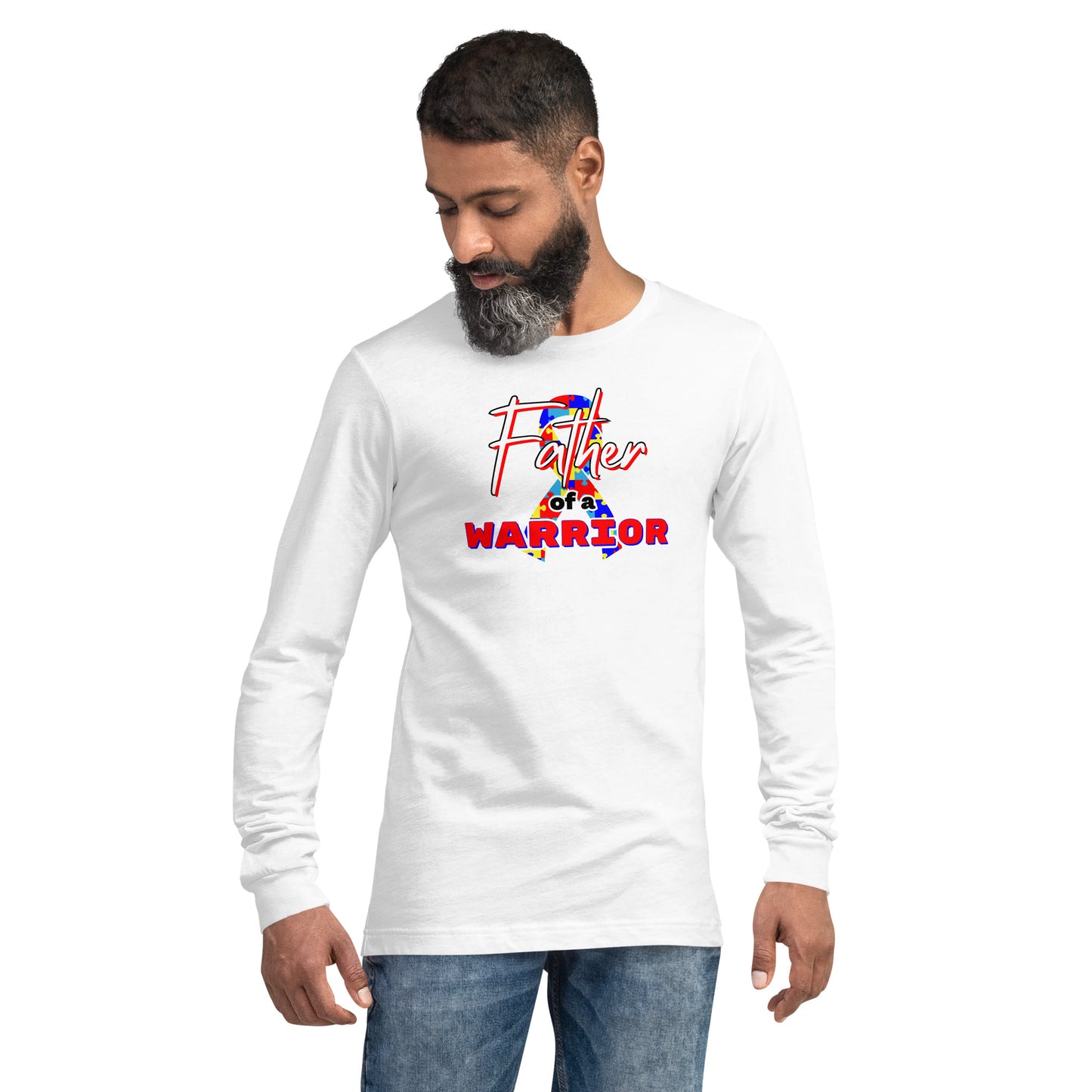 Autism Father of a Warrior LS Tee