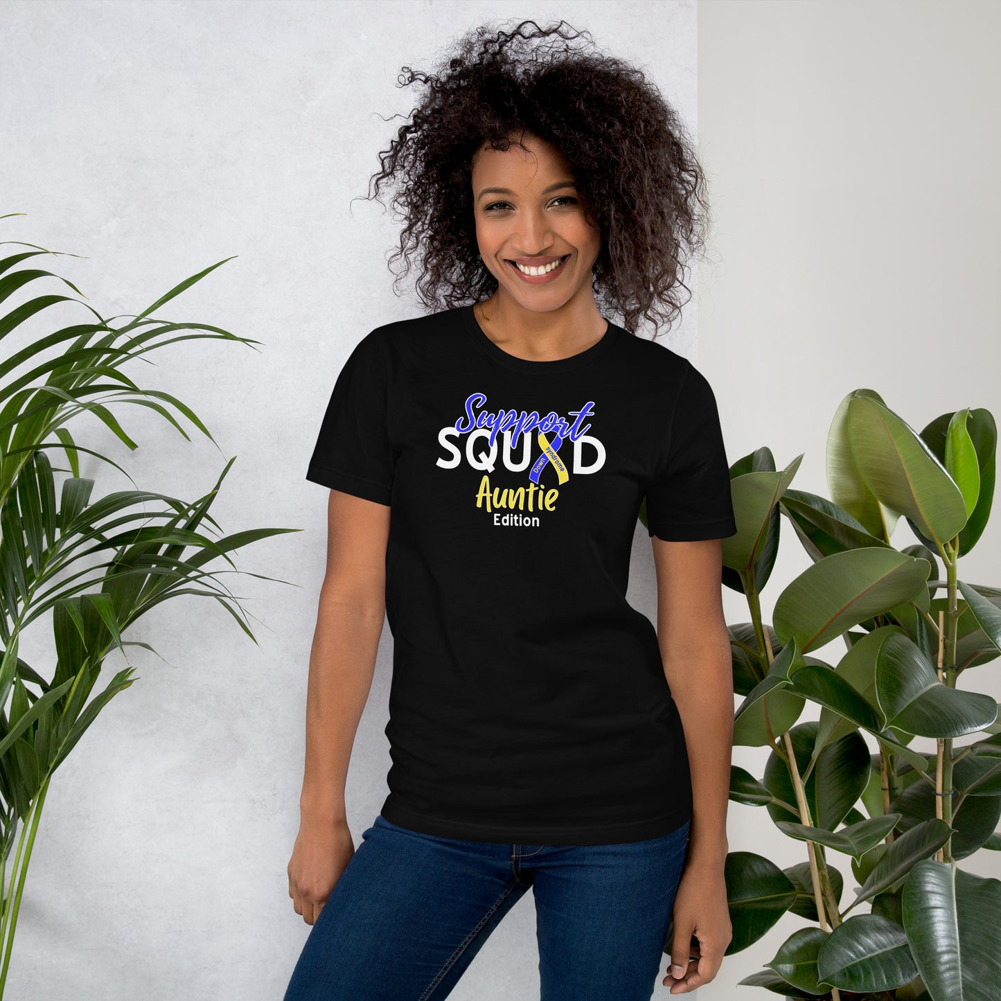 Down syndrome Support Squad Auntie Edition SS Tee