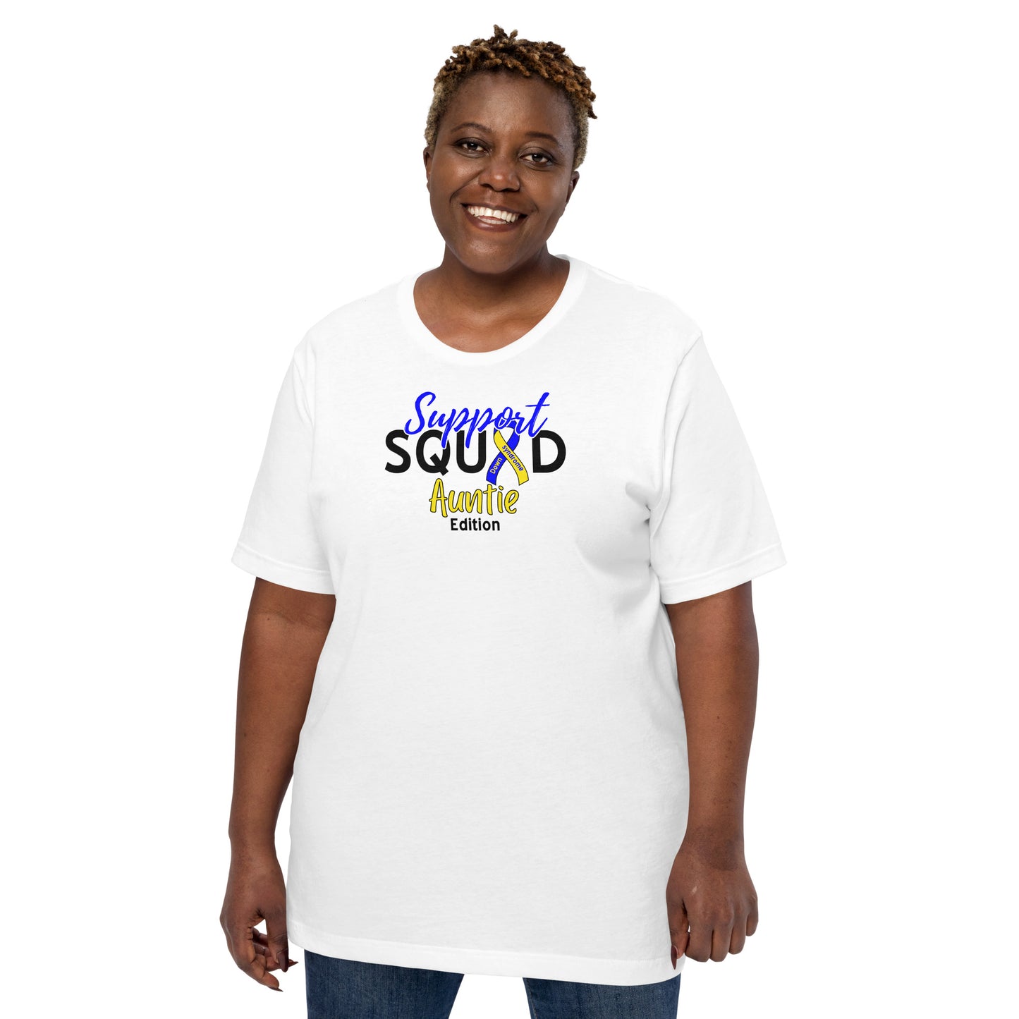 Down syndrome Support Squad Auntie Edition SS Tee