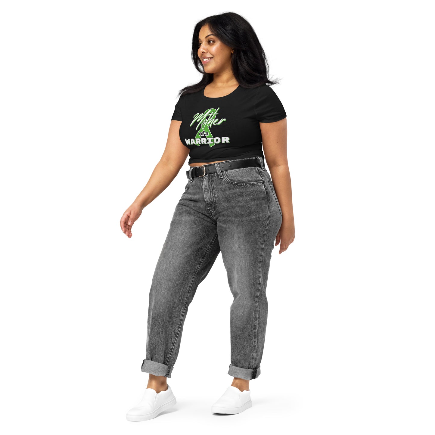 Cerebral Palsy Mother of a Warrior Cropped Tee