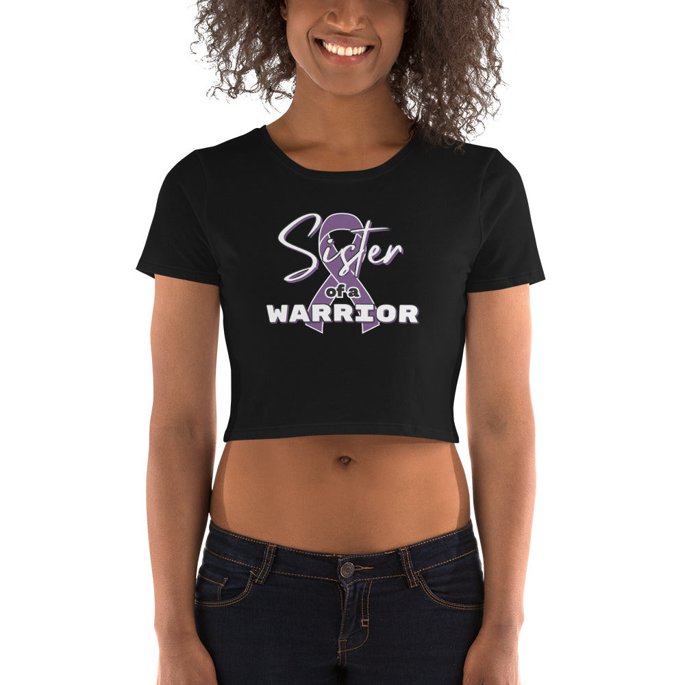 Epilepsy Sister of a Warrior Cropped Tee