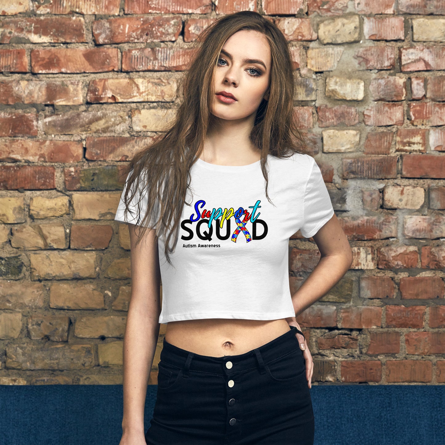 Autism Support Squad Cropped Tee