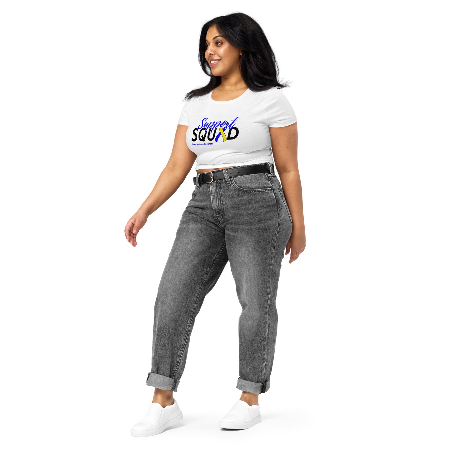 Down syndrome Support Squad Cropped Tee