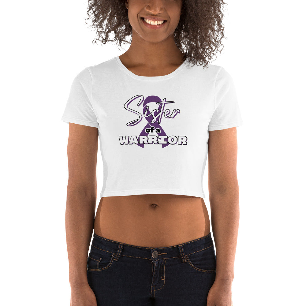 Epilepsy Sister of a Warrior Cropped Tee