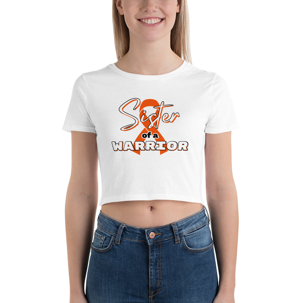 ADHD Sister of a Warrior Cropped Tee