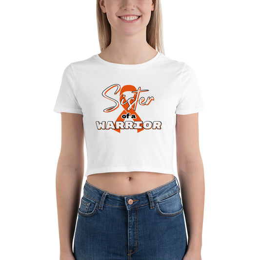 ADHD Sister of a Warrior Cropped Tee