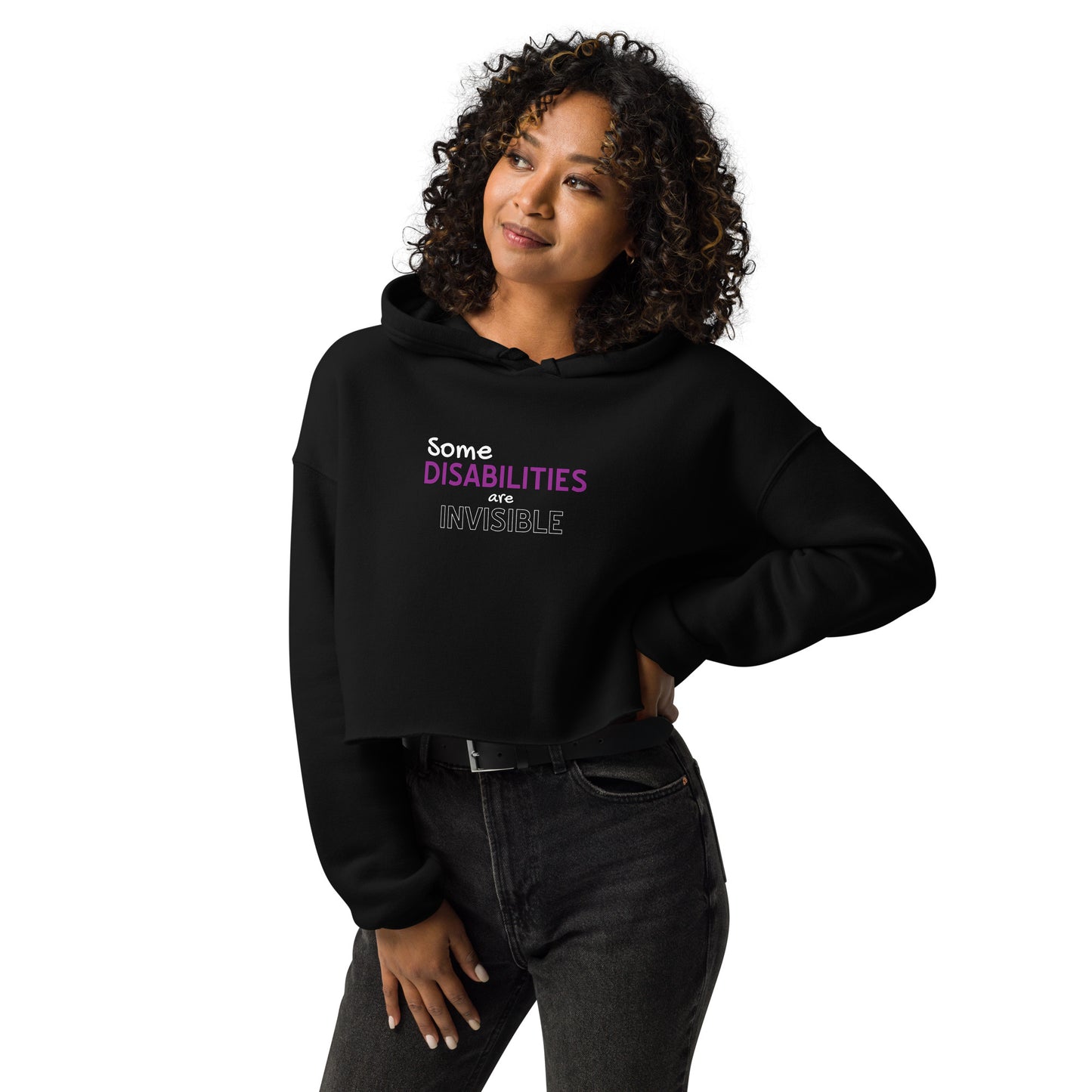 Epilepsy Invisible Disability Cropped Hoodie