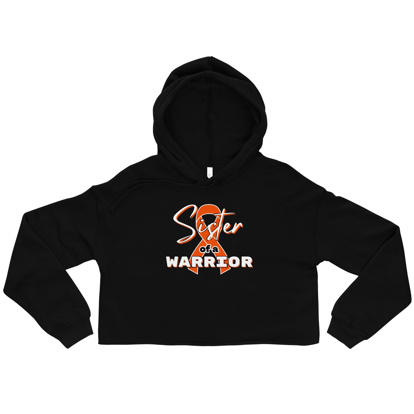 ADHD Sister of a Warrior Crop Hoodie