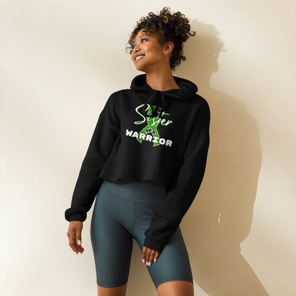 Cerebral Palsy Sister of a Warrior Cropped Hoodie