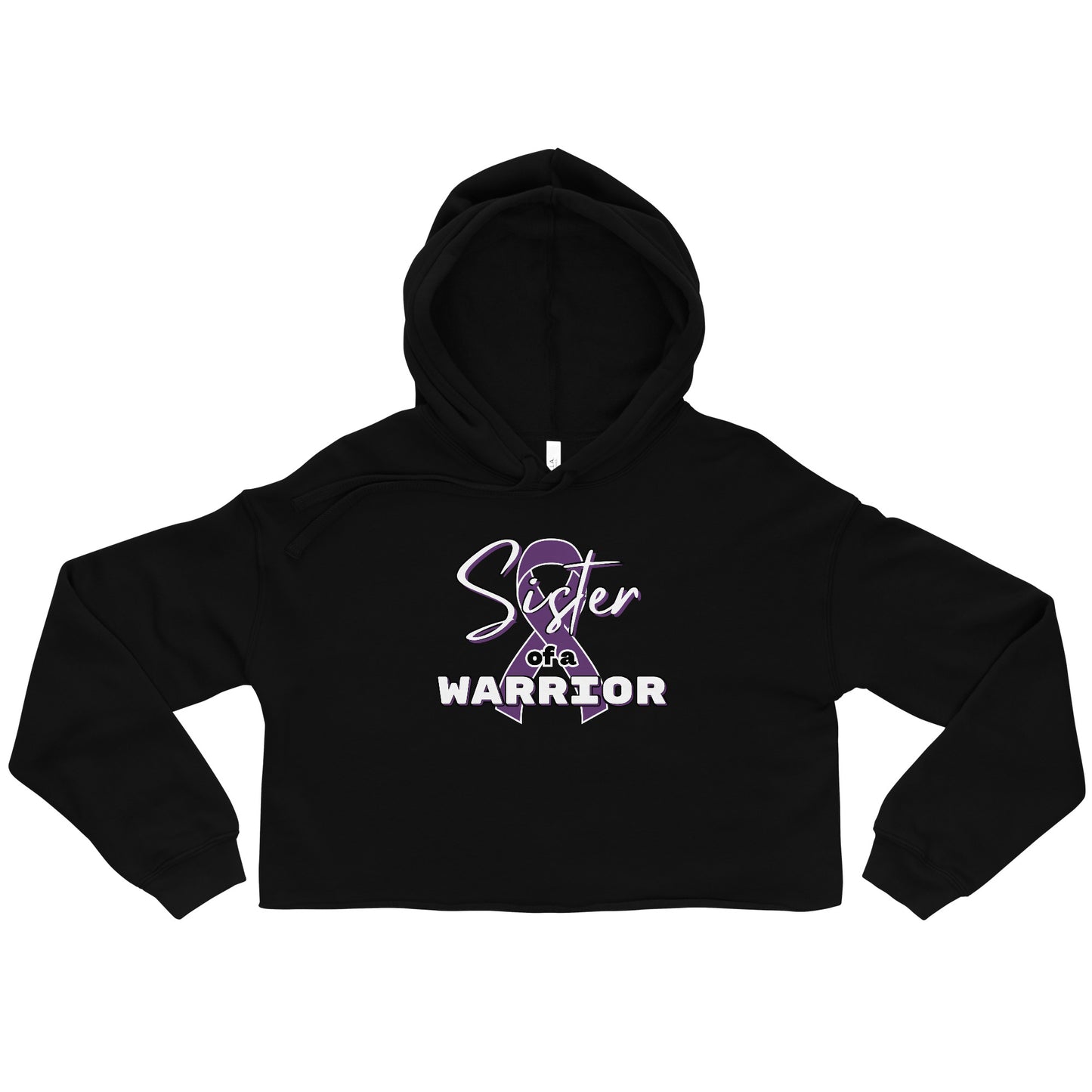 Epilepsy Sister of a Warrior Cropped Hoodie