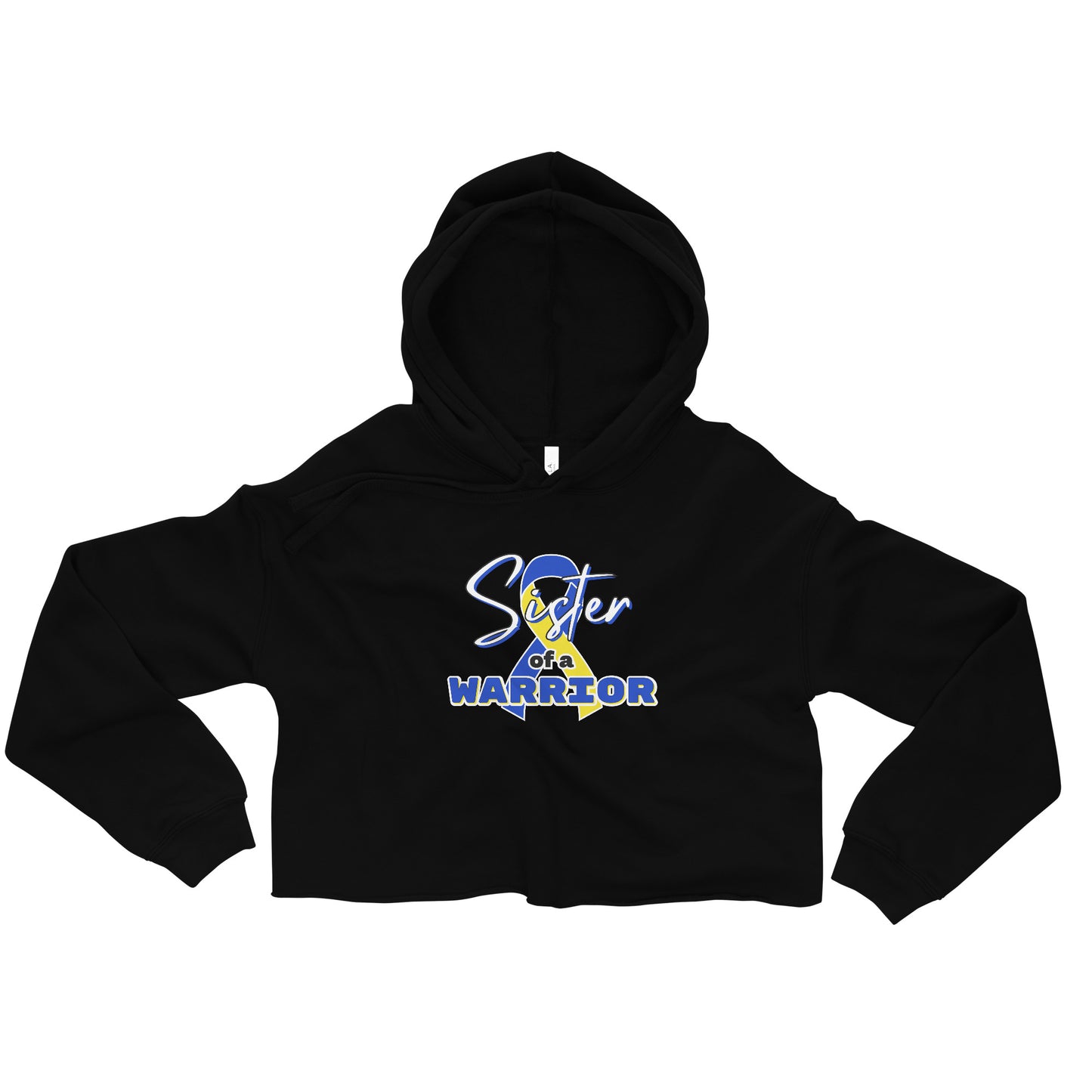 Down syndrome Sister of a Warrior Cropped Hoodie