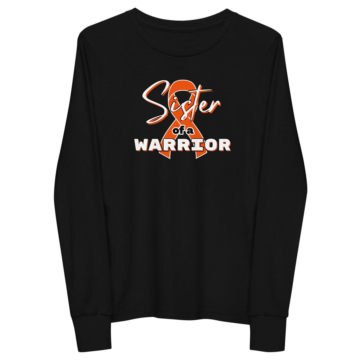 ADHD Sister of a Warrior LS Kids Tee