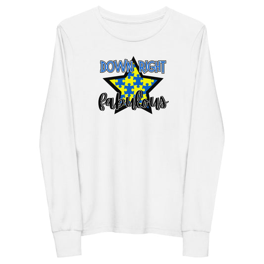 Down Right Fabulous Star LS Kids Tee