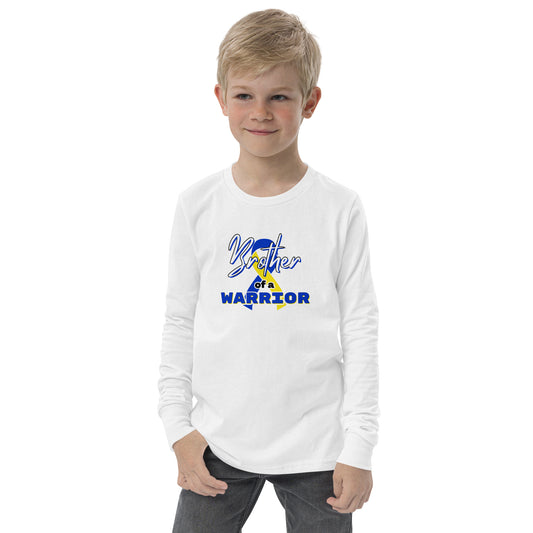 Down syndrome Brother of a Warrior LS Kids Tee