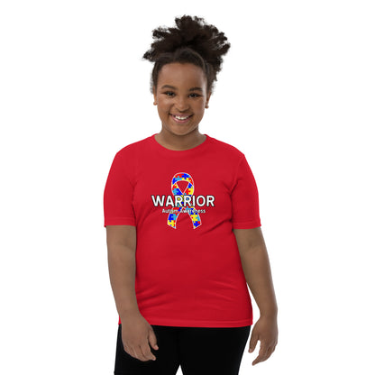 Autism Warrior Kids Shirt | Awareness Ribbon Graphic Tee for Kids Living with Autism