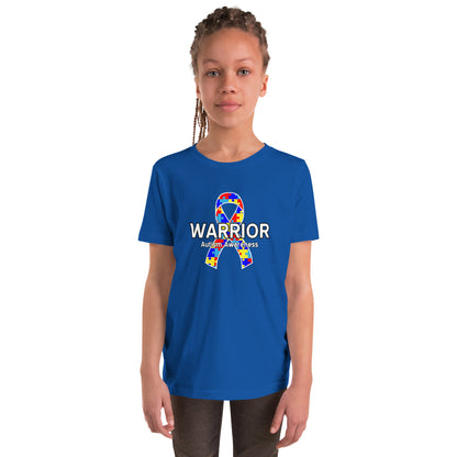 Autism Warrior Kids Shirt | Awareness Ribbon Graphic Tee for Kids Living with Autism