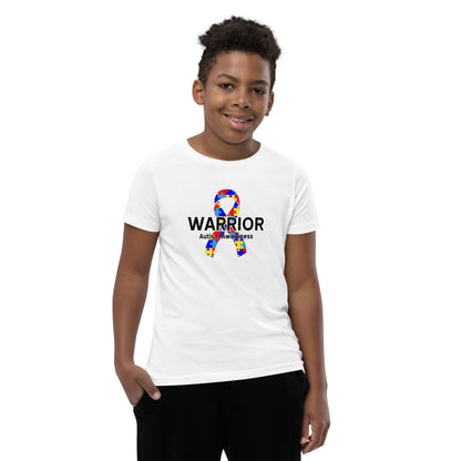 Autism Warrior Kids Shirt | Awareness Ribbon Graphic Tee for Kids Living with Autism