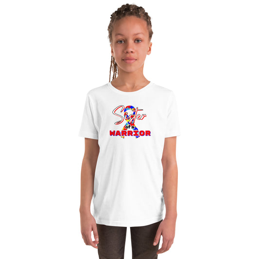 Autism Sister of a Warrior SS Kids Tee